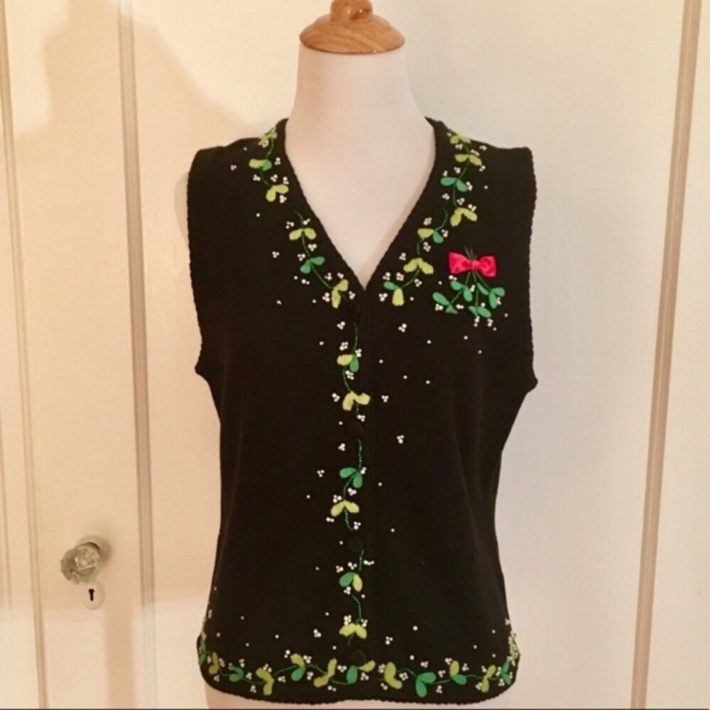 “Ugly” Mistletoe Christmas Vest/ Sweater 🎄🎁